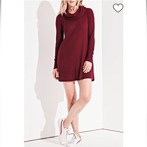 Z Supply Maroon Cowl Neck Sweater Dress